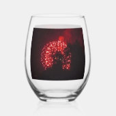 花火7月4日ワイングラス ステムなしワイングラス (裏面)