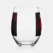 花火7月4日ワイングラス ステムなしワイングラス (右)