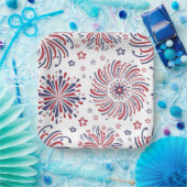 花火7月4日紙プレート ペーパープレート (パーティー)