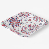 花火7月4日紙プレート ペーパープレート (傾斜あり)