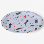 花火7月4日紙プレート ペーパープレート (アングル)