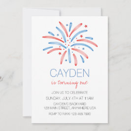 花火7月4日誕生日 招待状