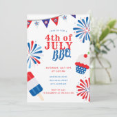 花火7月4日BBQ 招待状 (スタンド正面)