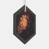 花火8ガラス六角オーナメント ガラスオーナメント (正面右)