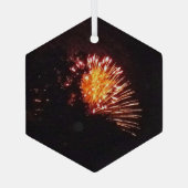 花火8ガラス六角オーナメント ガラスオーナメント (裏面)
