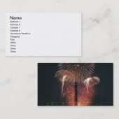 花火、エッフェルタワー、パリ、フランス 名刺 (正面/裏面)