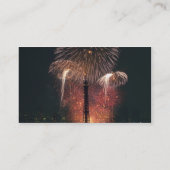 花火、エッフェルタワー、パリ、フランス 名刺 (裏面)