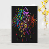 花火 カード (黄色い花)