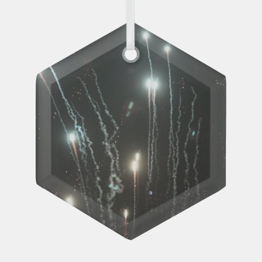 花火 ガラスオーナメント (正面)