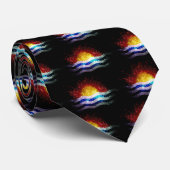 花火;キリバス国旗 ネクタイ (ロール)