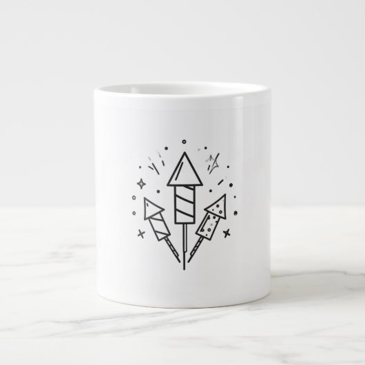 花火 ジャンボコーヒーマグカップ (正面)