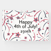 花火 ハッピー 4th of July 250周年  横断幕 (横)
