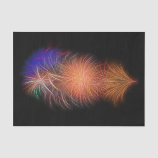 花火 ブラック オレンジ 独立記念日 薄葉紙 (正面)