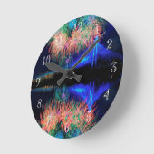 花火 ラウンド壁時計 (傾斜)