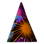 花火+レインボースペクトル「新年おめでとう！」 パーティーハット (右)