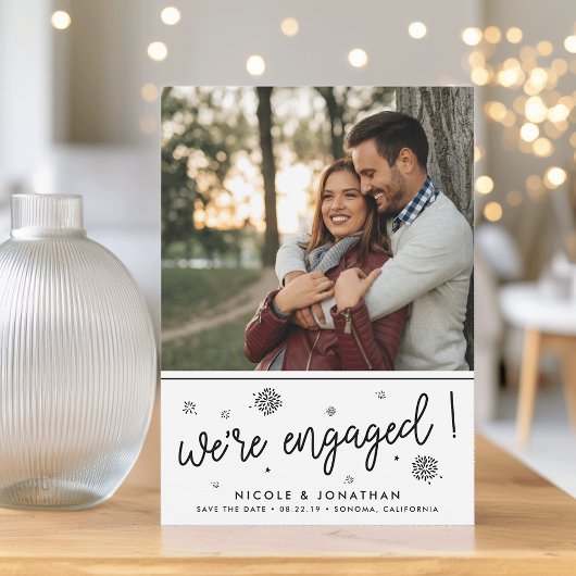 花火 | 写真婚約の発表 招待状