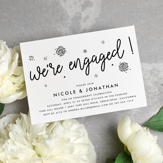 花火 |婚約パーティ招待状 招待状