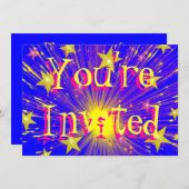 花火「招待されました」の招待 招待状 (正面/裏面)