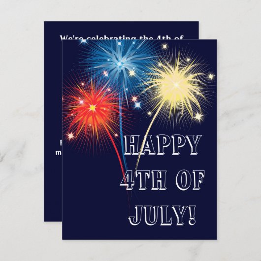 花火 招待状 (正面/裏面)