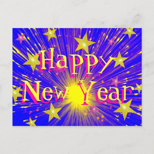 花火「新年おめでとう」はがき シーズンポストカード (正面)