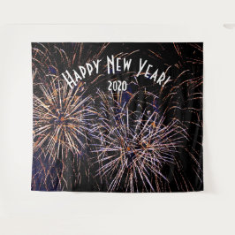 花火 新年 フォトブース 背景 バナー タペストリー