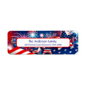 花火・星・旗 ラベル (正面)