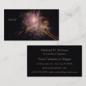 花火/火工術のカスタムな名刺 名刺 (正面/裏面)