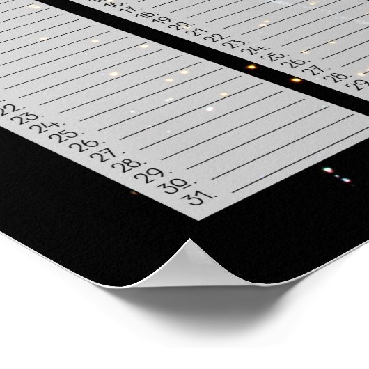 花火 特別な日を覚えておくカレンダー ポスター (角)