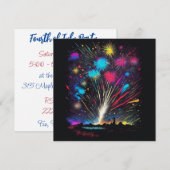 花火 | 独立記念日 4th of July 招待状 (正面/裏面)