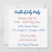 花火 | 独立記念日 4th of July 招待状 (裏面)