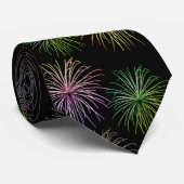 花火（黒） ネクタイ (ロール)