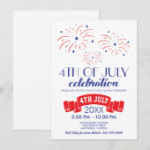 花火　7月4日パーティー 招待状 (正面/裏面)
