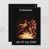 花火 7月4日 ポストカード (正面/裏面)