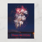 花火 7月4日 独立記念日 ポストカード (正面)