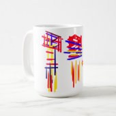 花火 wow コーヒーマグカップ (正面左)