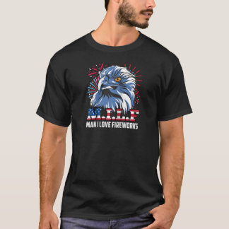 花火M I L F Man I LOVE FIREWORKS おもしろい Firew Tシャツ