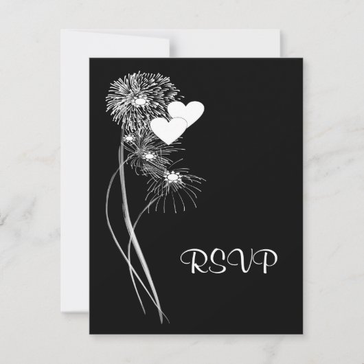 花火RSVPカード 出欠カード (正面)