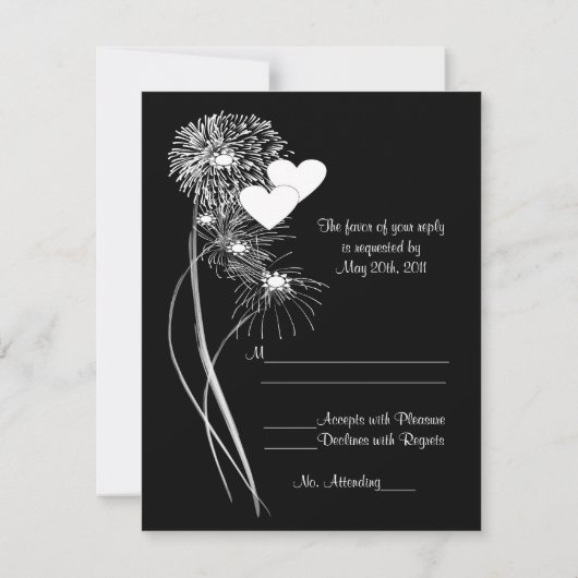 花火RSVPカード 出欠カード (裏面)