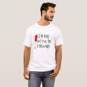 花火Tシャツのためここにいます、7月4日の花火 Tシャツ (正面フル)
