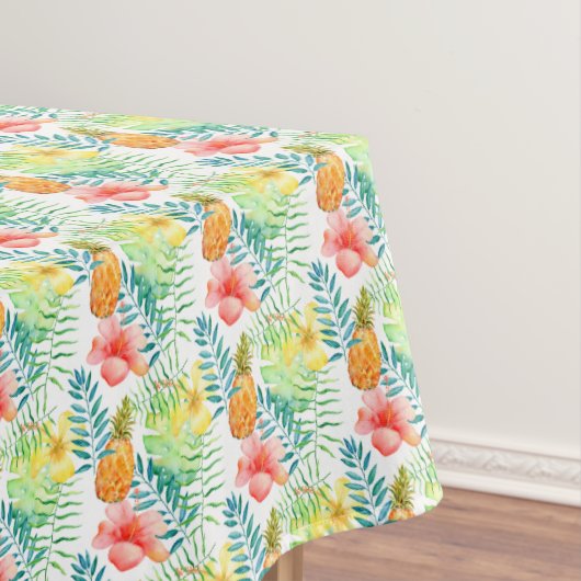 花熱帯ハイビスカスのパイナップル テーブルクロス (インサイチュ)