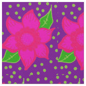 花熱狂する柄 ファブリック (クローズアップ)