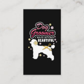 花犬のトリマーのギフトペットグルーミング犬の恋人 名刺 (正面)
