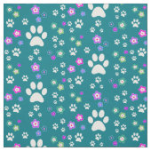 花犬のポープリント ファブリック (見本)