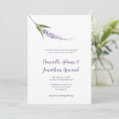 花独身の茎パープルラベンダーグリーン 招待状 (スタンド正面)