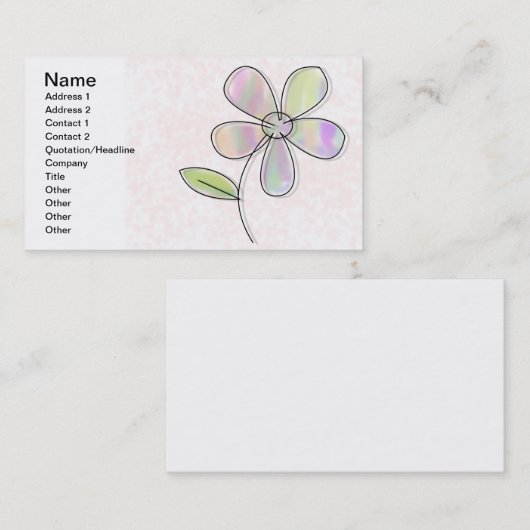 花独身の 名刺 (正面/裏面)