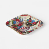 花猫7月4日インディペンデンスデー ペーパープレート (傾斜あり)