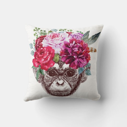 花猿の顔 クッション (裏面)