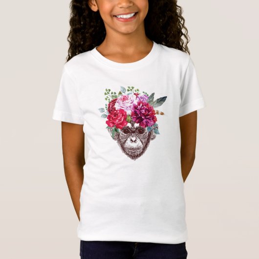 花猿の顔 Tシャツ (正面)