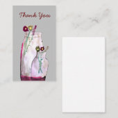 花瓶お洒落の水彩野花 ノートカード (正面/裏面)