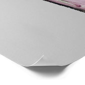 花瓶お洒落の水彩野花 ポスター (角)